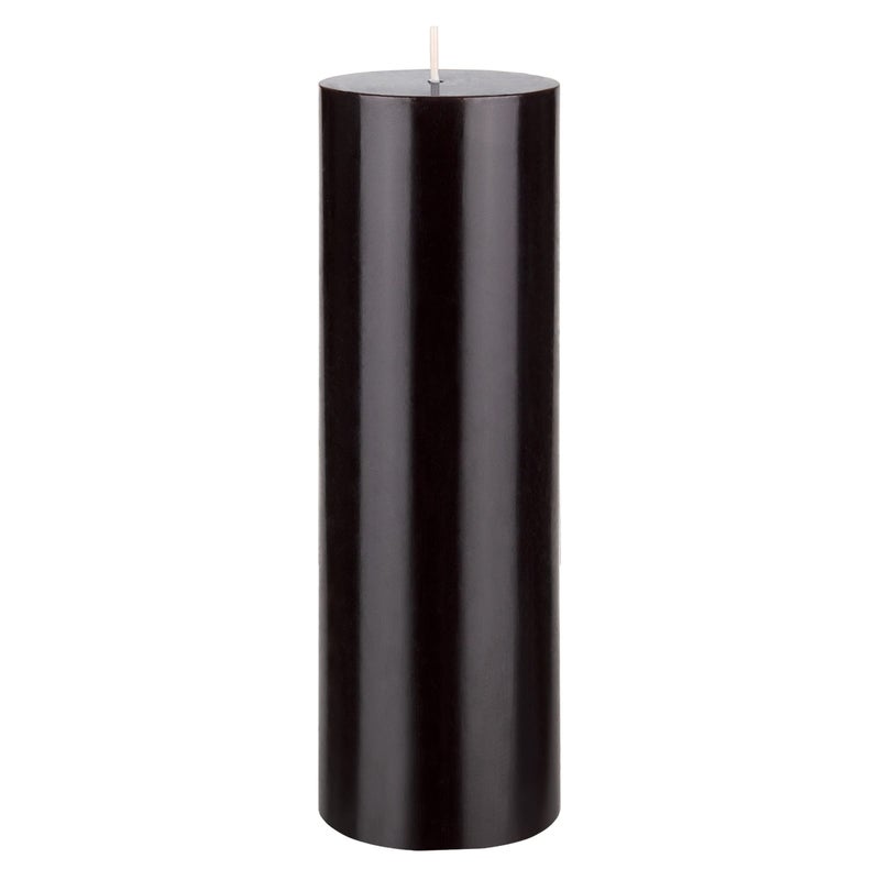 Mega Candles 1 pc Unscented Solid Black Pillar Candles, Hand Poured Premium Wax Candle 3 Inch x 9 Inch, Home DÃ©cor, Spas, Weddings, Occasions, Party, Centerpieces, Holidays, Vigils, Prayers - Image 1
